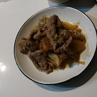 余ったガリを使って牛丼☆